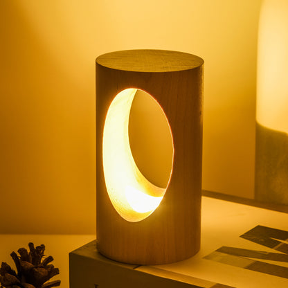 Wood Glow™｜天然木ベース・USB充電式LEDナイトライト