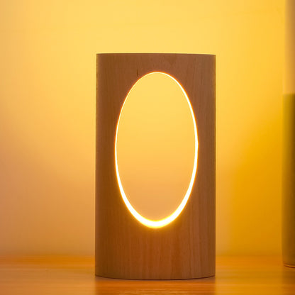 Wood Glow™｜天然木ベース・USB充電式LEDナイトライト