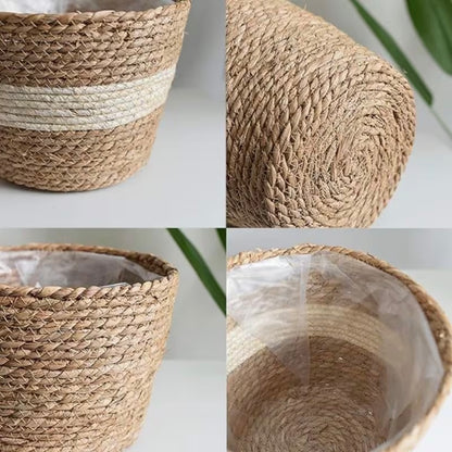 Mori Basket™｜天然素材のラタンプランター 3点セット