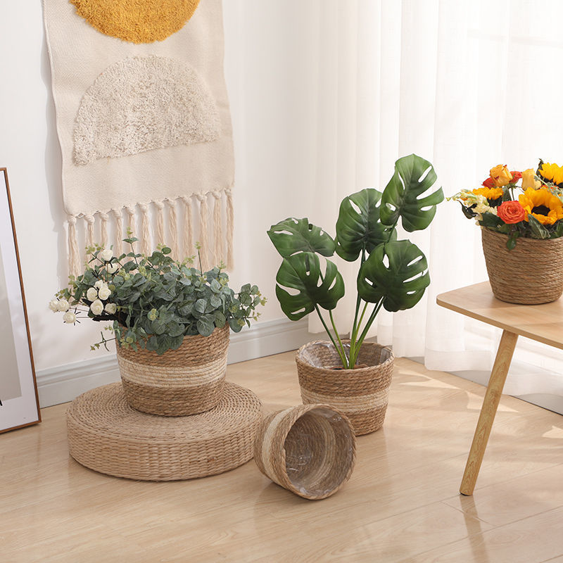 Mori Basket™｜天然素材のラタンプランター 3点セット