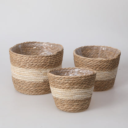 Mori Basket™｜天然素材のラタンプランター 3点セット